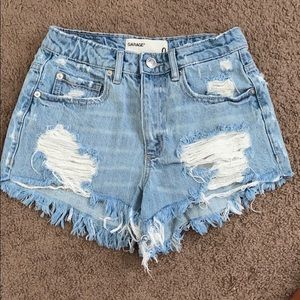 Garage distressed shorts